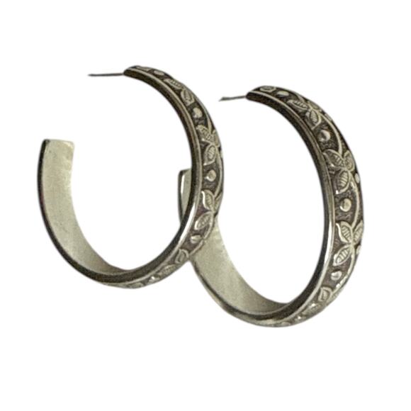 Brighton Udaipur Hoop Earrings - Silver Plated - Picture 4 of 4